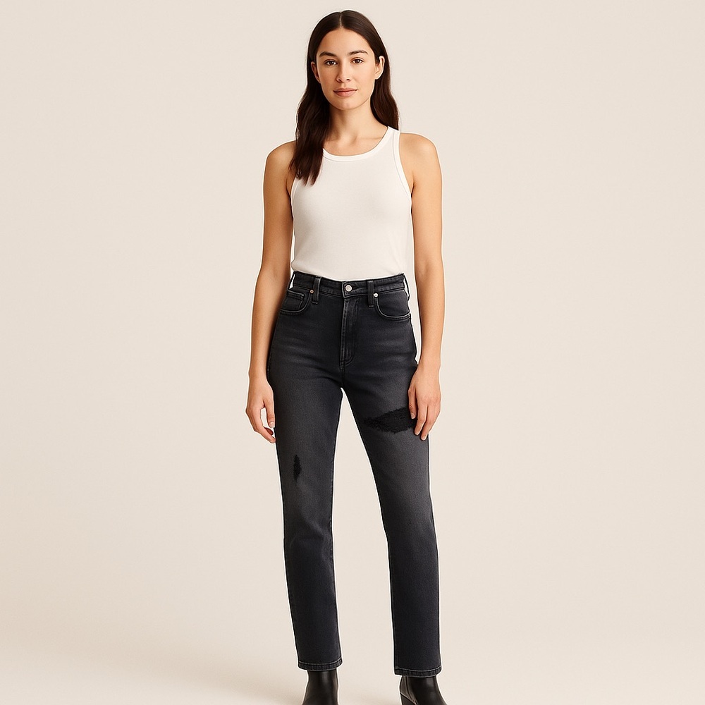 Citizens of Humanity black jeans NWT Jolene high rise Vintage slim ripped 29